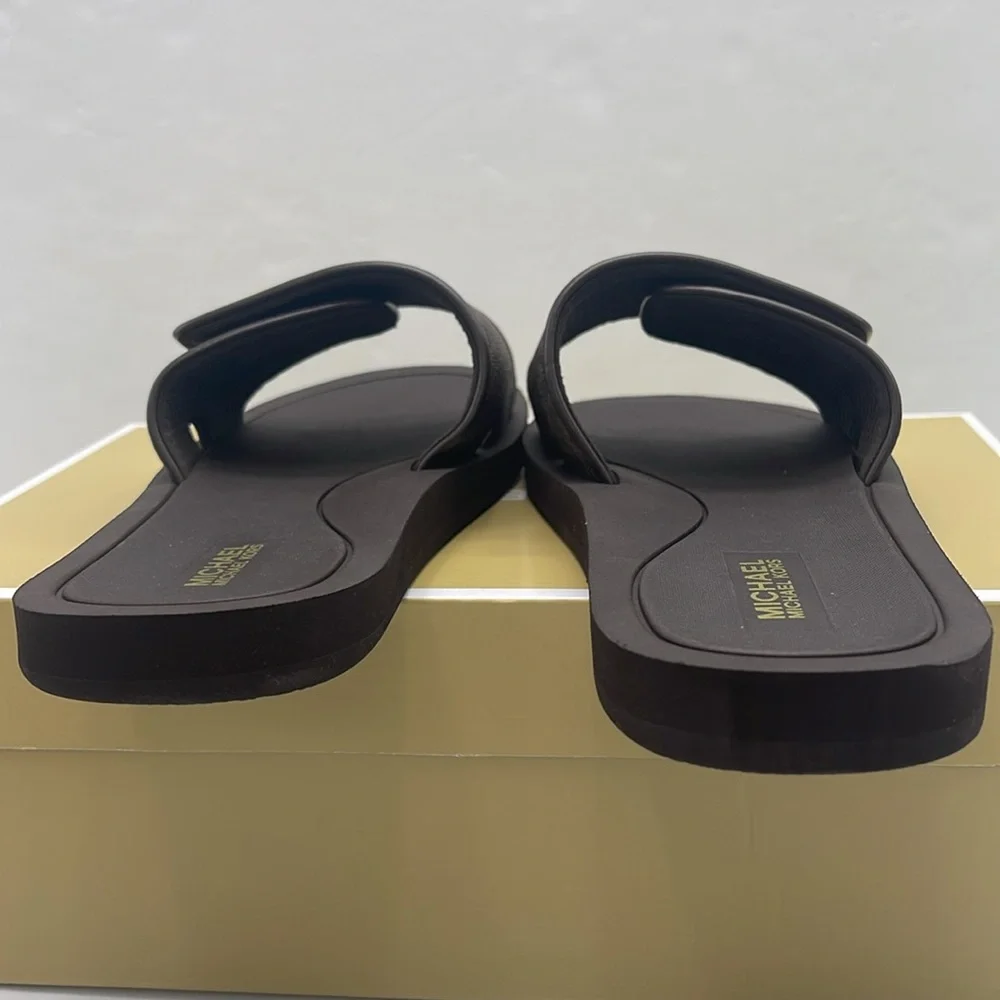 MICHAEL KORS Palmer Signature Logo Slide Sandal
Brown 
NWT - Picture 13 of 16